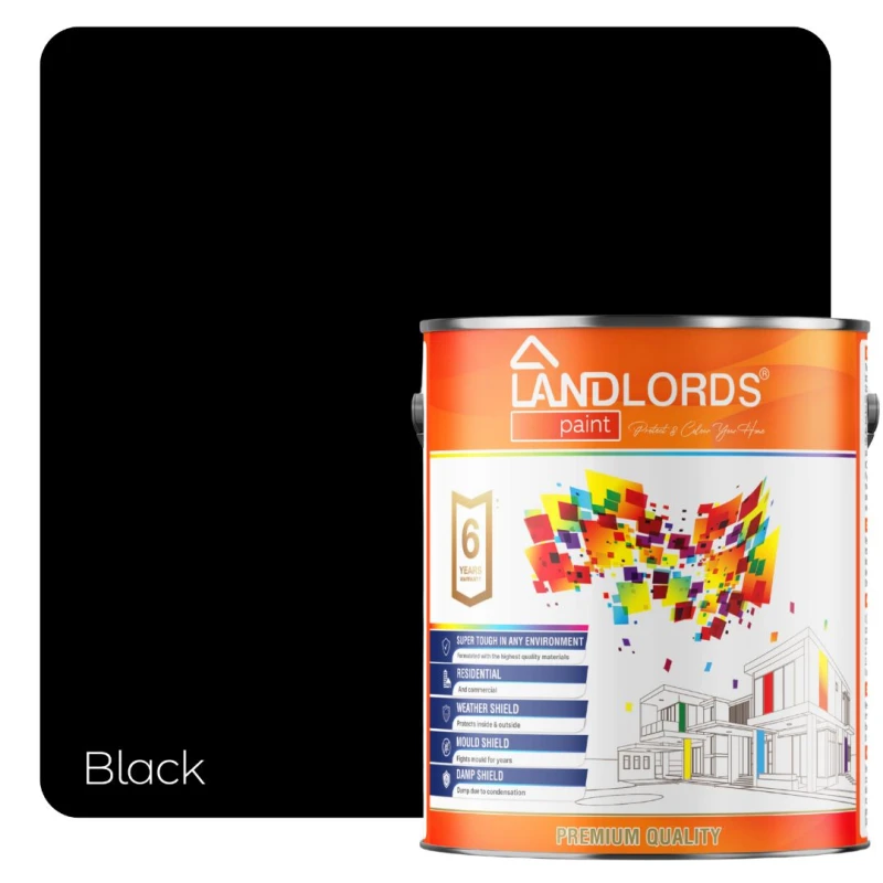 Image of LANDLORDS PAINT Shed & Fence Paint - 2.5L in Black Unisex 2.5L