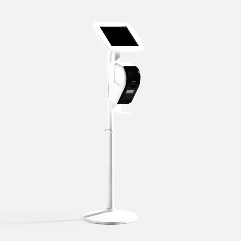 Image of Bouncepad Original Elevate + Brother Printer Mount (inc USB Cable) Apple iPad 10th Gen 10.9 (2022) White Covered Front Camera and Home