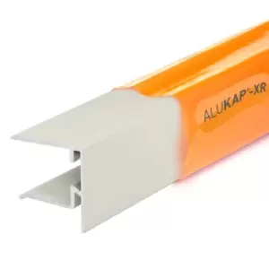 Image of Alukap-xr 25mm End Stop Bar 2.4M White
