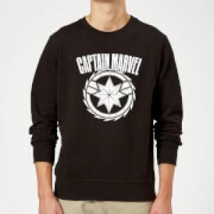 Image of Captain Marvel Logo Sweatshirt - Black