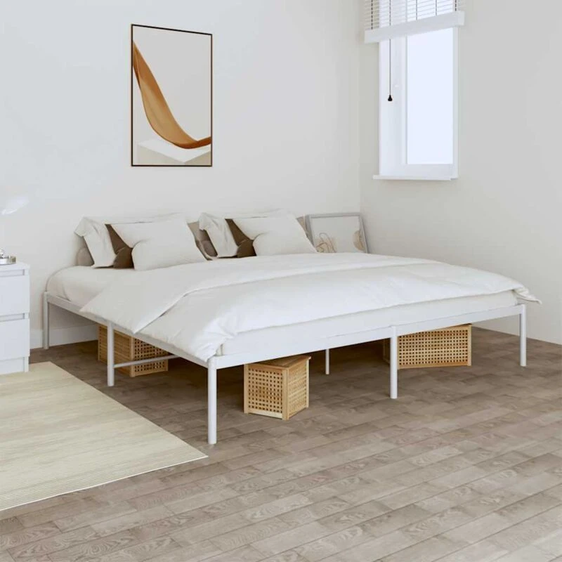 Image of VIDAXL Metal Bed Frame without Mattress White 180x200cm Vidaxl 8720845721596