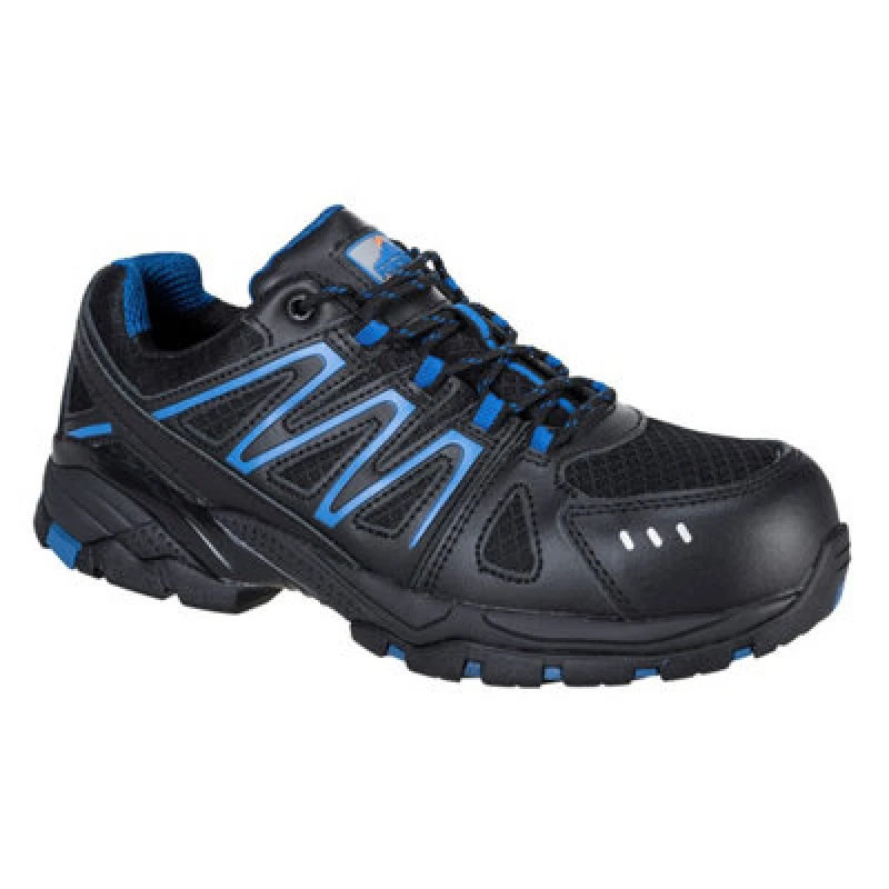 Image of Portwest Compositelite Vistula Safety Trainers FC67BKR39 Colour: Black / Blue