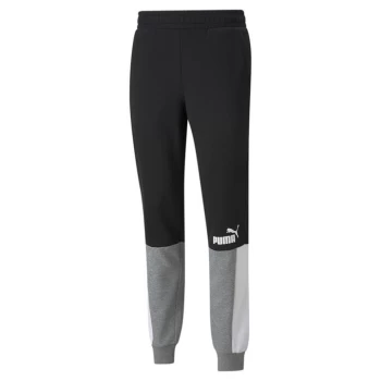 image of Puma Essential Block Jogging Bottoms Mens - Black