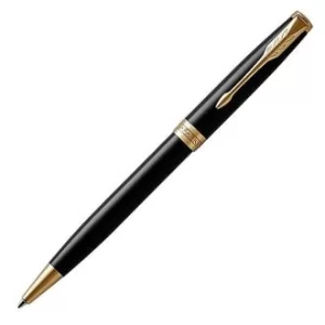 Image of Parker Sonnet Black Lacquer Gold Trim Ball Pen