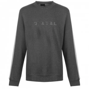 image of Diesel Stripe Willy Sweatshirt - Char Grey 96X