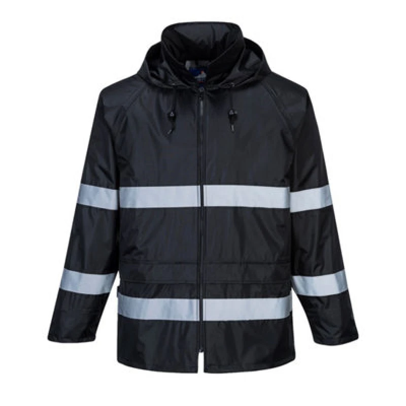 Image of Portwest Classic Iona Mens Rain Jacket F440BKR4XL Colour: Black
