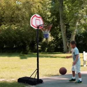 Image of HOMCOM Portable Basketball Stand Net Hoop W/ Wheels-Black/White