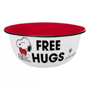 Image of Peanuts Enamel Look Bowl Free Hugs
