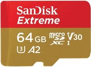 Image of 64GB Extreme Plus MicroSD UHS I Card