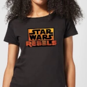 Image of Star Wars Rebels Logo Womens T-Shirt - Black