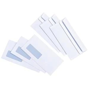 Image of Value DL 90gm2 Window Wallet Envelope White Press Seal Pack of 1000