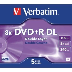 image of Verbatim 8x 8.5GB Blank DVDR DL