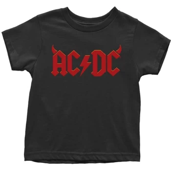 Image of AC/DC - Horns Kids 12 Months T-Shirt - Black