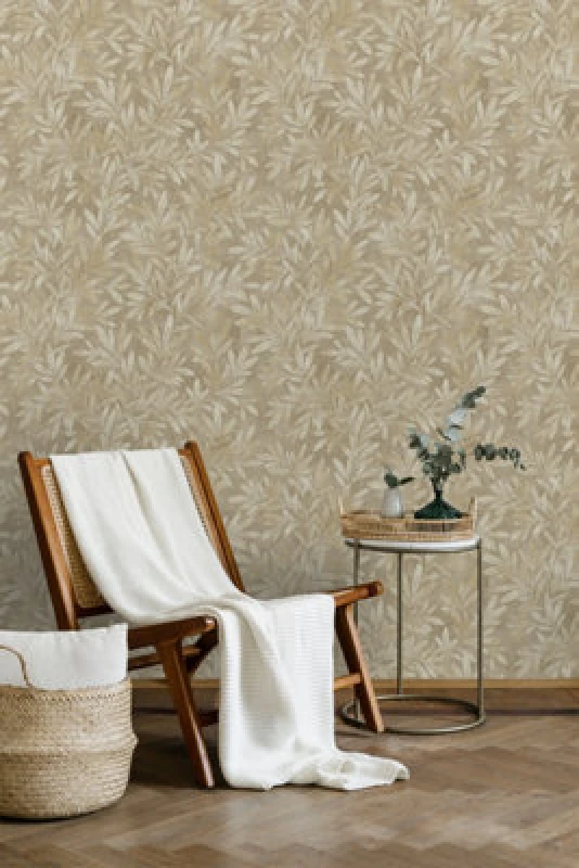 Image of Grandeco Willow Trail Textured Wallpaper, Taupe
