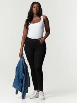 Image of Evans Regular Skinny Jeans - Black