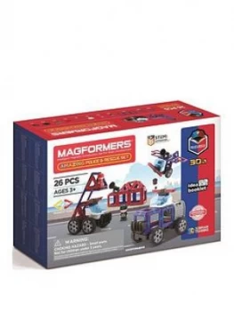 image of Magformers Amazing Police And Rescue Set 26Pc