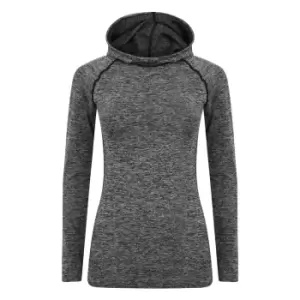 image of Tombo Ladies Seamless Hoodie (XXS/XS) (Dark Grey Marl)