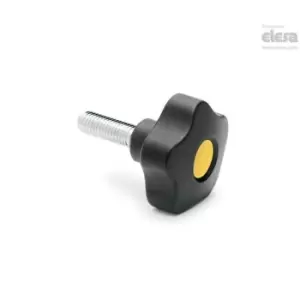 Image of ELESA Lobe knob-VCT.32 P-M6X60-C17 Green