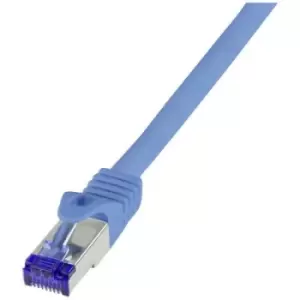 Image of LogiLink C6A016S RJ45 CAT 6A S/FTP 0.25 m Blue
