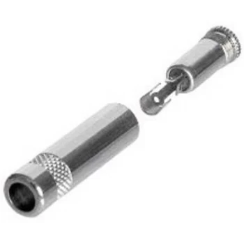 image of 3.5mm audio jack Socket straight Number of pins 3 Stereo Silver Rean AV NYS240