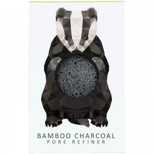Image of The Konjac Sponge Company Woodland Badger Pure Konjac Mini Pore Refiner - Bamboo Charcoal 12g