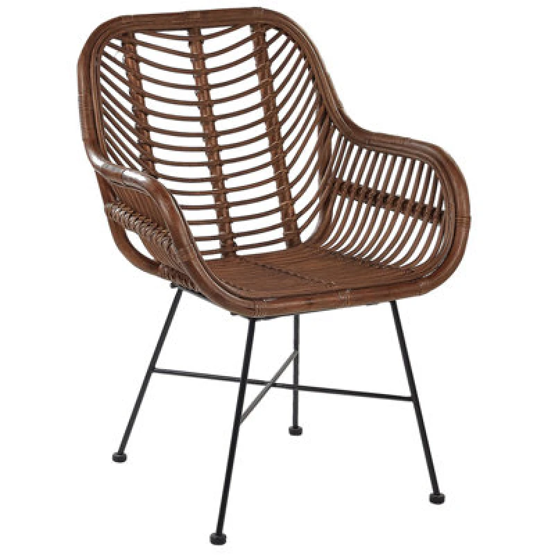 Image of Beliani Dining Chair Canora Rattan Brown