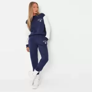 Missguided Royal Relaxed Cuffed Joggers - Blue