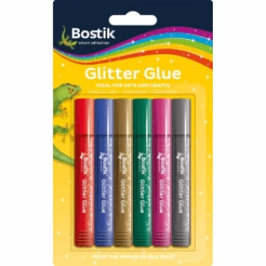 Image of Bostik Glitter Glue Pens - Assorted Colours (6 Pack)
