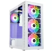 Image of Kolink Observatory HF Glass ARGB Midi Tower Case - White