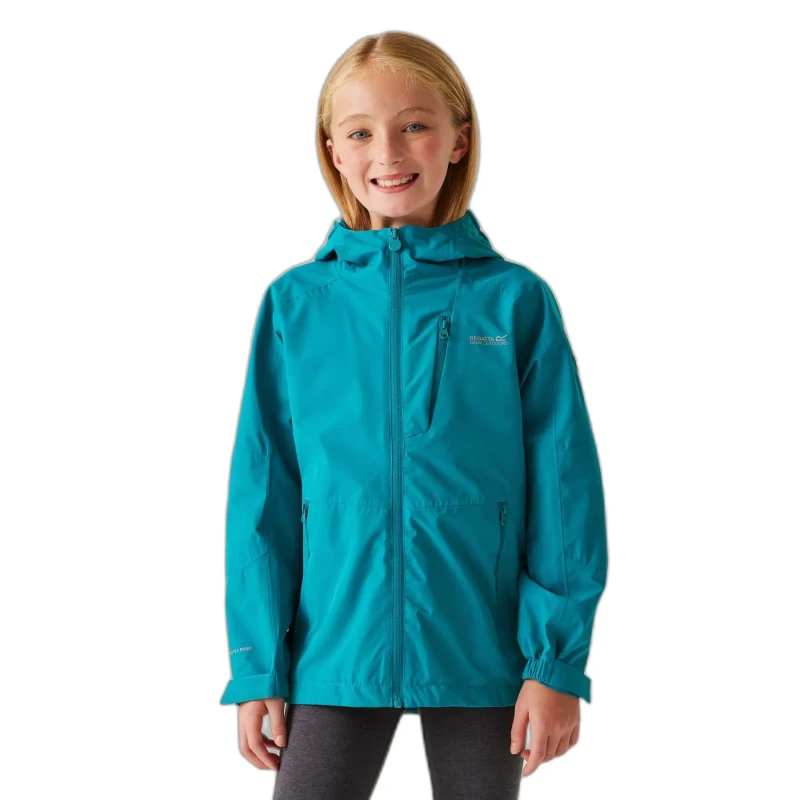 Image of Regatta Girls Calderdale III Full Zip Waterproof Coat 7-8 Years - Chest 63-67cm (Height 122-128cm) Exotic Plume RKW300G-C5M-7