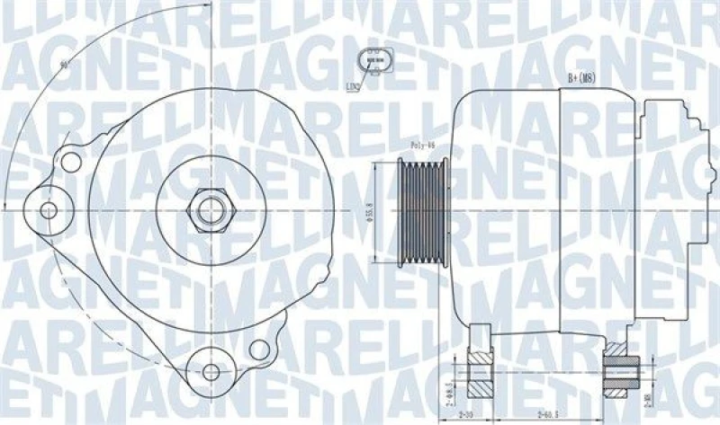 Image of MAGNETI MARELLI Alternator MAGNETI MARELLI 063731992010
