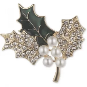 image of Holly Branch Brooch