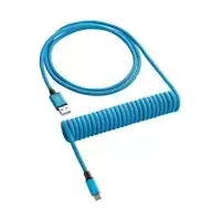 image of CableMod Classic Coiled Keyboard Cable USB A to USB Type C 150cm - Spectrum Blue