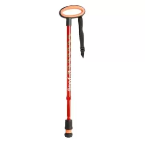 Image of Flexyfoot Premium Oval Handle Walking Stick - Red