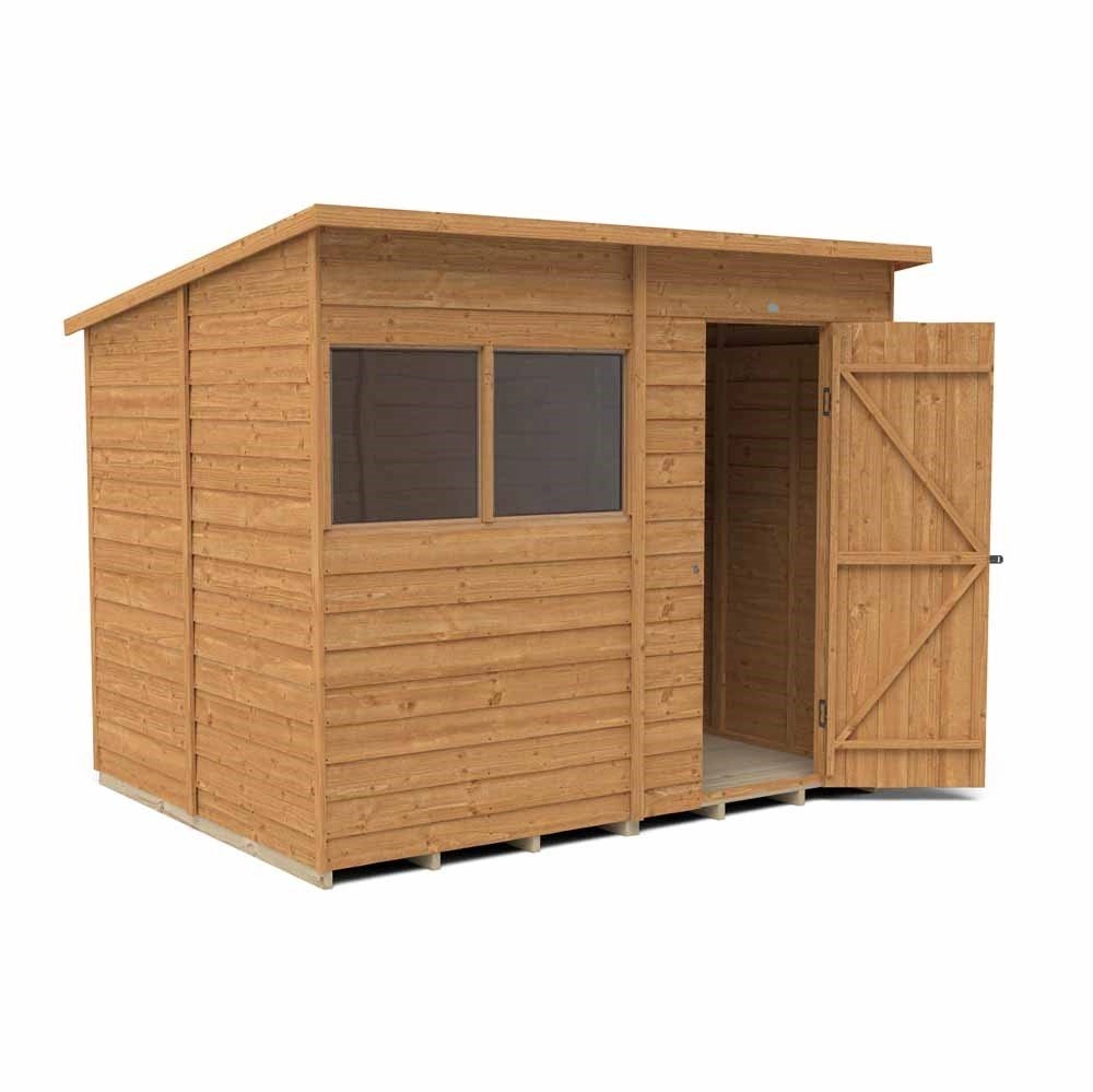 Image of Forest Garden 8 x 6ft Pent Overlap Dip Treated Shed