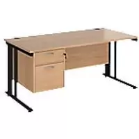 image of Dams International Desk MCM16P2KB 1,600 x 800 x 725 mm