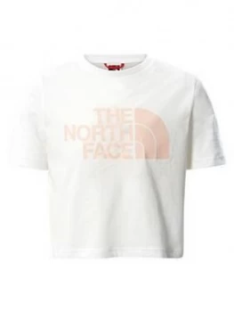 Image of The North Face Girls Short Sleeve Easy Crop T-Shirt - White