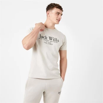 Image of Jack Wills Carnaby Logo T-Shirt - Stone