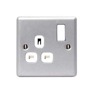 Image of Masterplug Metal Clad Switched Socket 1-Gang 13A
