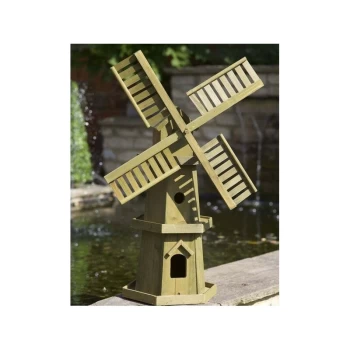 image of Giant Wooden Windmill Wood Garden Ornament Pine 5020001 - Smart Garden