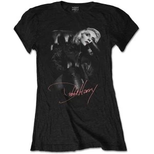 Image of Debbie Harry - Leather Girl Womens Large T-Shirt - Black