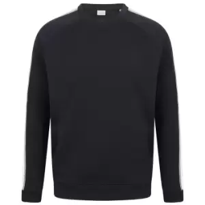 Image of Skinni Fit Unisex Contrast Raglan Sweatshirt (XXS) (Navy/White)
