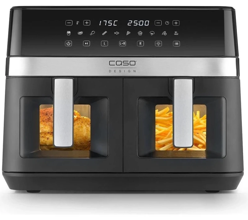 Image of CASO DuoChef Air Fryer - Black & Silver 4038437031867