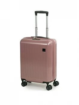 image of Rock Luggage Windsor Carry-On 8 Wheel Rose Pink Suitcase