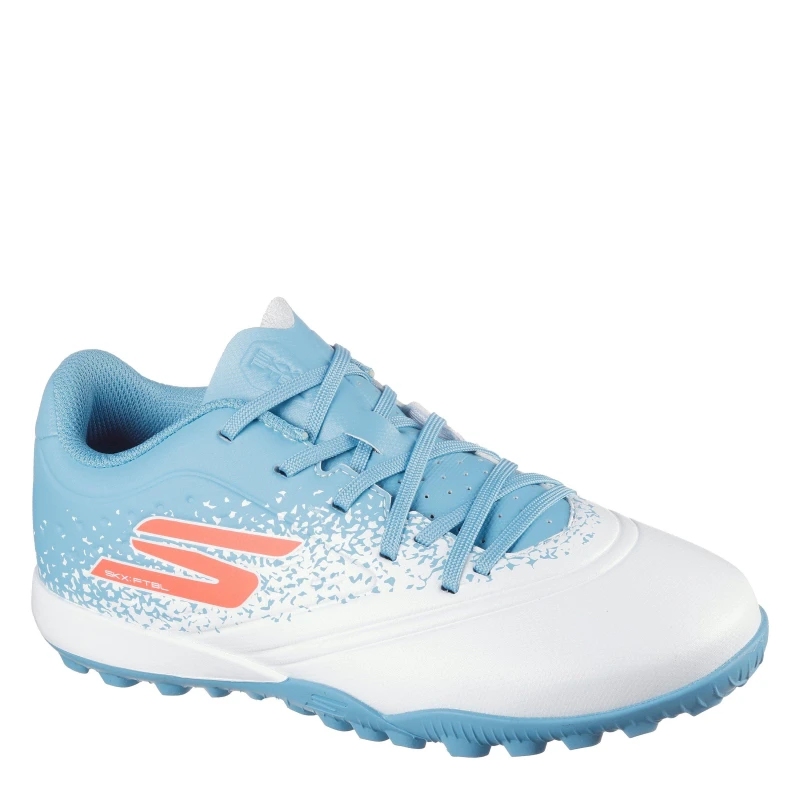 Image of Skechers Razor Junior Astro Turf Football Boots White/Blue male 4 (37)