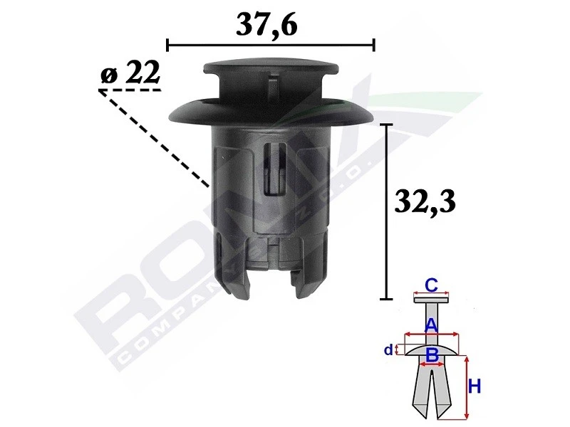 Image of ROMIX Trim clip ROMIX C70360