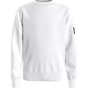 Image of Calvin Klein Jeans Badge Sweatshirt Junior Boys - White