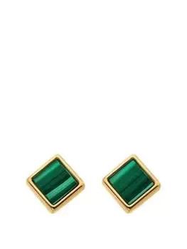 image of Hot Diamonds HD X JJ Revive Square Stud Earrings, Gold, Women