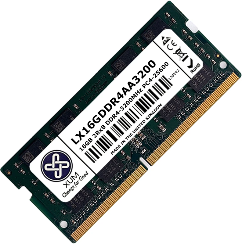 Image of XUM 16GB 1x16GB DDR4 PC4-25600 3200MHz 1.2V 260-Pin Laptop Memory RAM