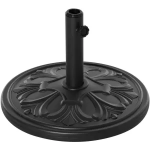 Image of Outsunny Round Parasol Base Heavy Duty Cement Stand Umbrella Holder Garden